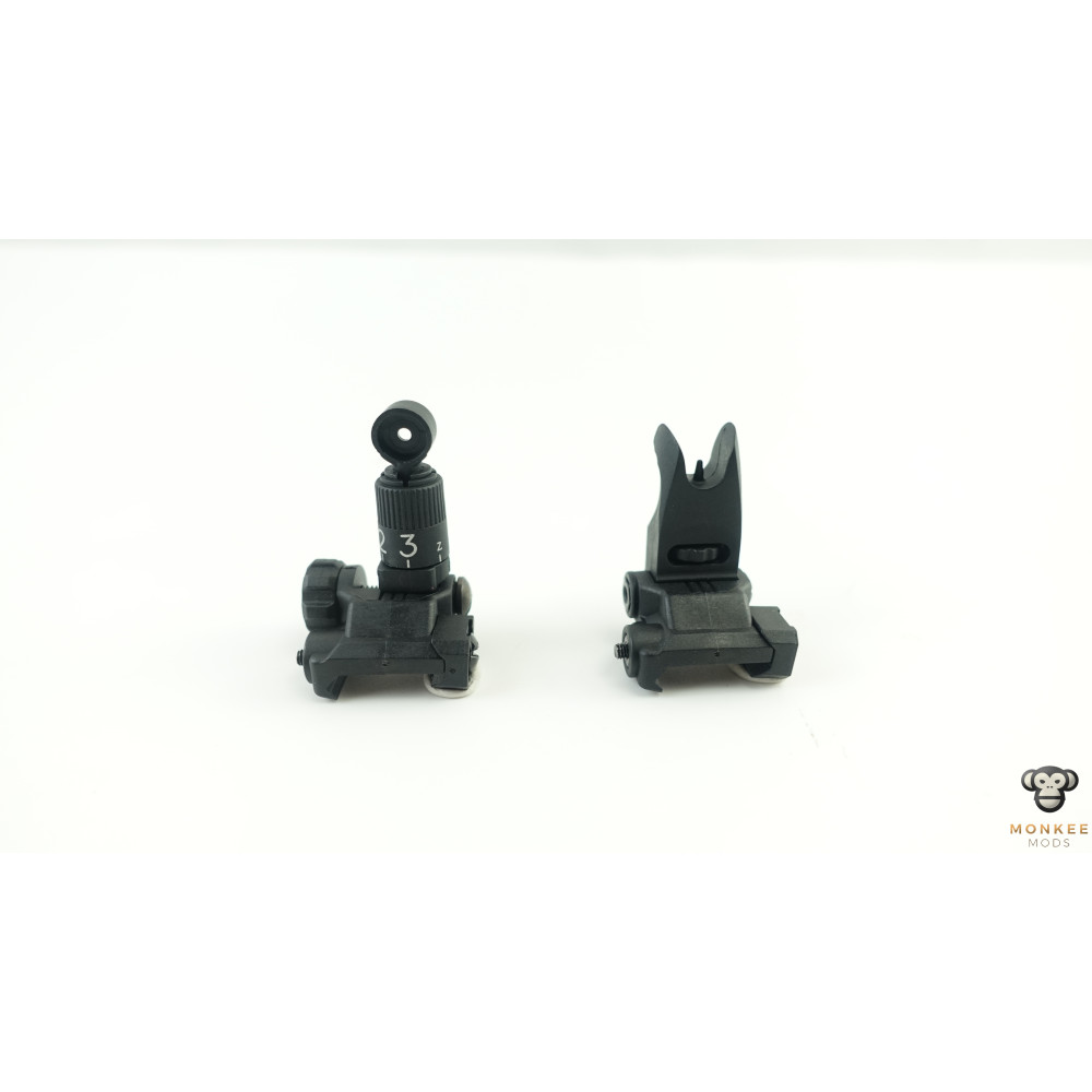 KAC600 Foldable Front/Rear Machine Sight Set – Metal CNC Picatinny Mount For Rifles